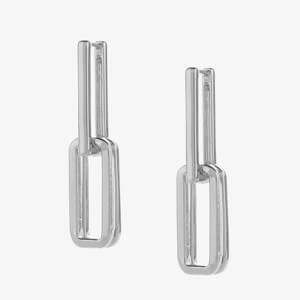 Mint Velvet Silver Tone Link Earrings